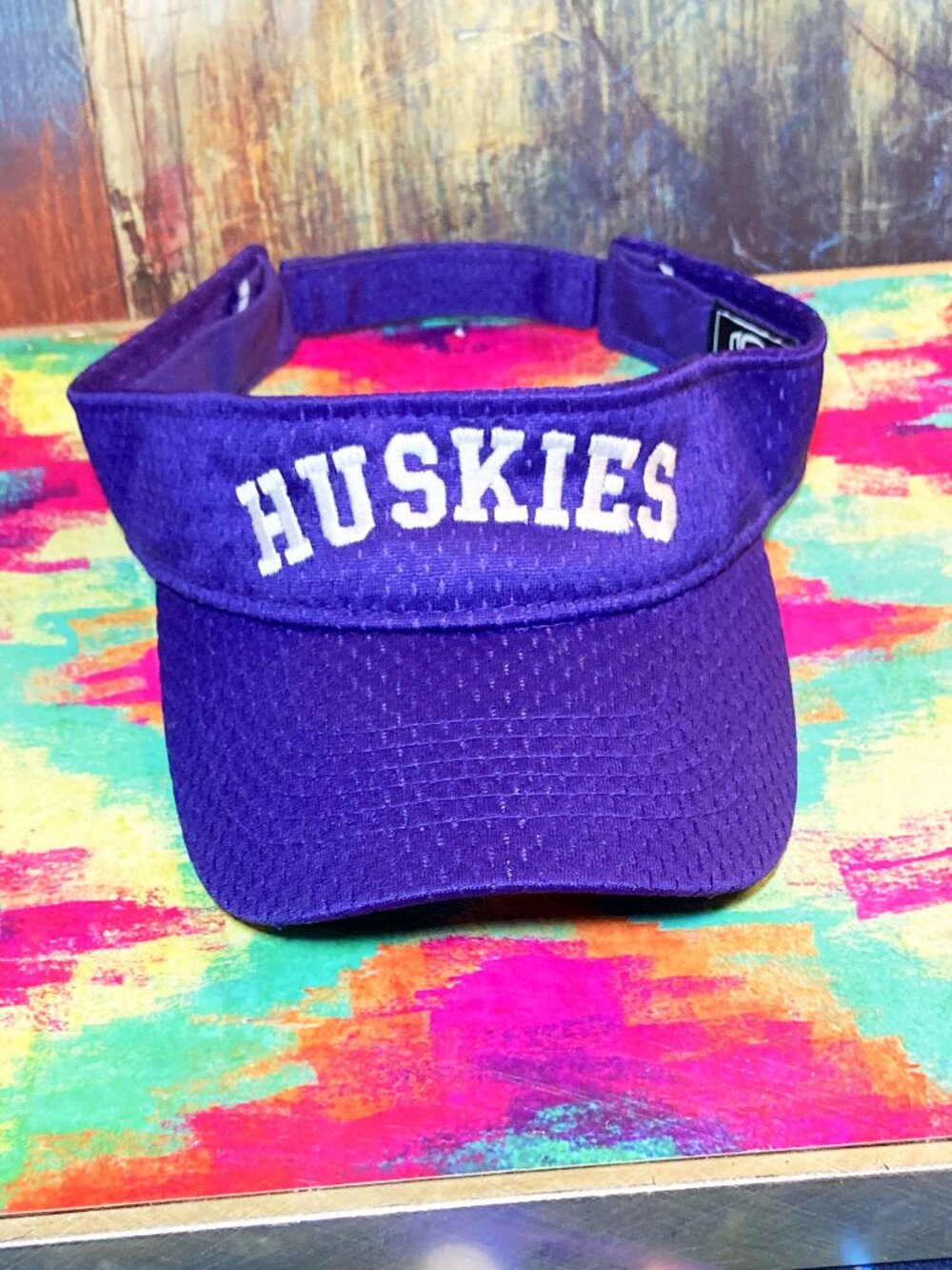 HUSKIES VISOR HAT O/S ADJUSTABLE HAT HUSKIES FAN GEAR